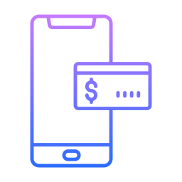 Phone blue gradient icon | woborders