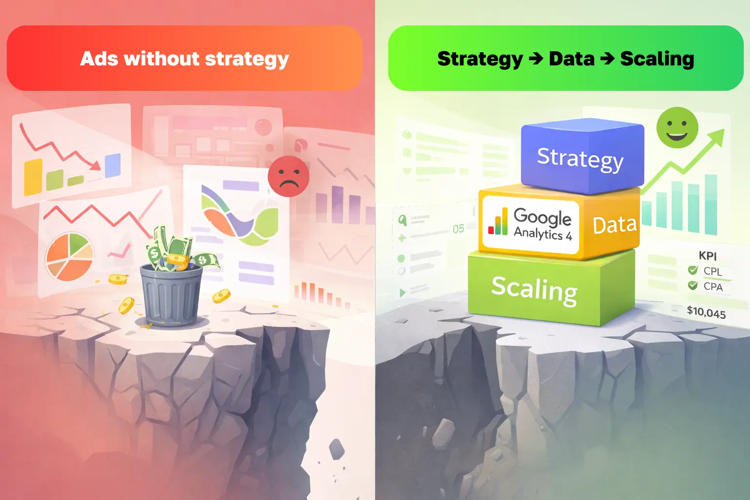 Ads with strategy and without WoBorders