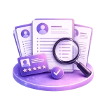 International recruitment service icon woborders
